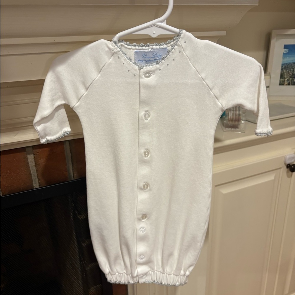 White Baby Button-Up Gown